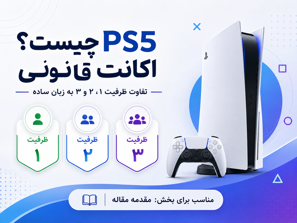 اکانت قانونی PS5 و تفاوت ظرفیت ۱، ۲ و ۳